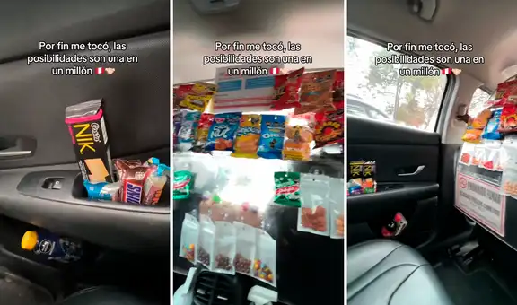Taxista se ‘recursea’ y abre una bodega en su auto para venderle sus productos a pasajeros
