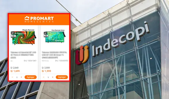 Indecopi multa a Promart con S/148.500 por omitir información relevante sobre televisores en su web