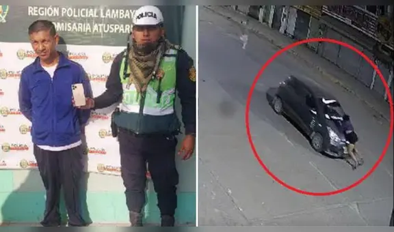 Mujer trepa al vehículo de delincuente que la asaltó en Chiclayo y es arrastrada