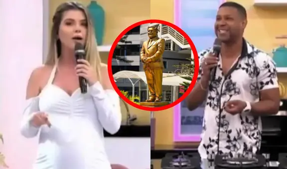 Brunella arremete contra 'Giselo' por burlas hacia estatua de César Acuña: "No te metas con mi suegro"