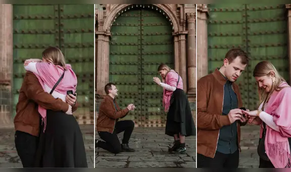 ¡Romántica pedida de mano en Cusco! Fotógrafo fue cómplice de joven brasileño en momento especial