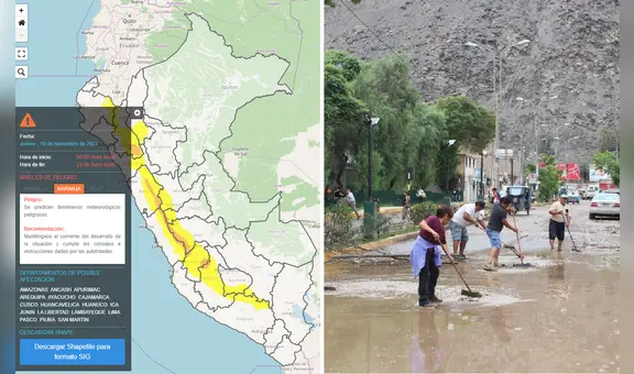 Lluvias ponen en peligro a 130 distritos de la sierra: ¿cuáles son?