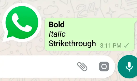 WhatsApp: ¿cómo enviar tus mensajes con textos en cursiva, negrita, tachado y más?