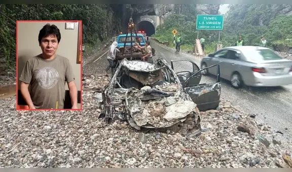 Trabajador de Osinergmin muere tras caída de huaico en carretera de Chanchamayo
