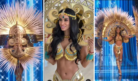 ¡Imponente! Camila Escribens deslumbra con traje inca en preliminar del Miss Universo: revive su pasarela