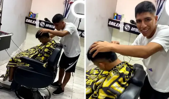 ¿Piero Quispe barbero? Captan a jugador de la ‘U’ ‘trabajando’ en una peluquería: “A 20 soles el corte”