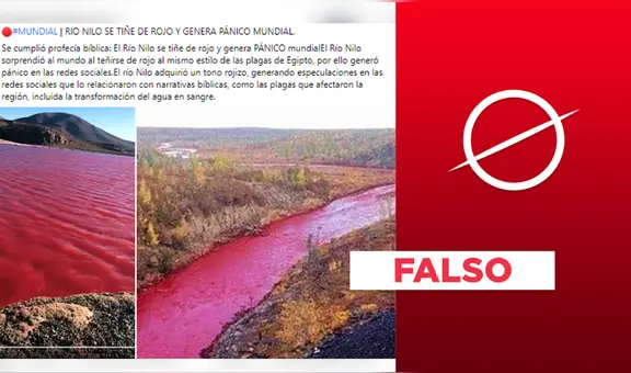 Imágenes no evidencian al río Nilo de color rojo en Egipto