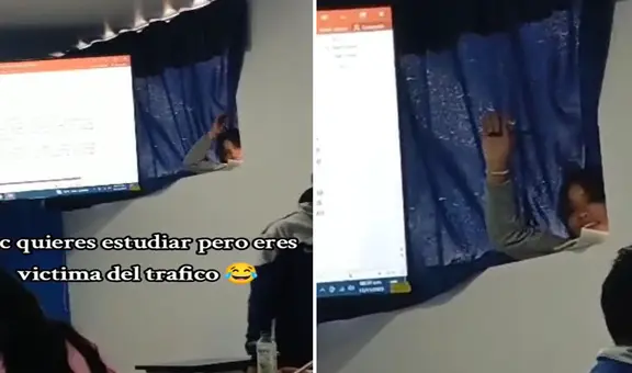 Estudiante de Huancayo se subió a ventana tras llegar tarde a clases: “El verdadero 'el que quiere puede'”