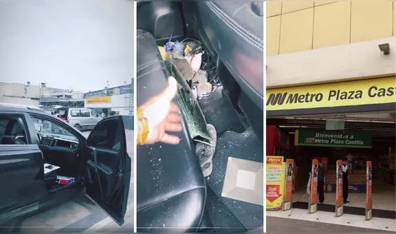 Ladrones rompen lunas y vacían camioneta en estacionamiento de Metro