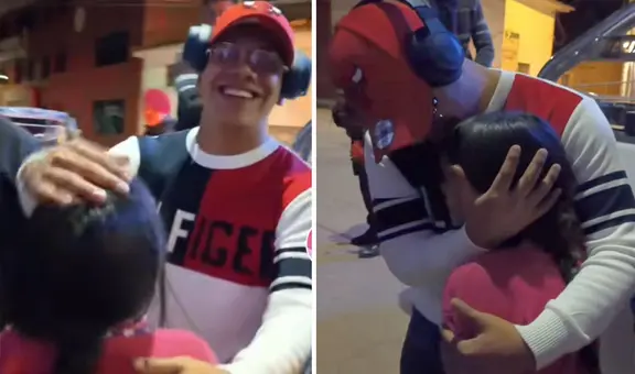 Chechito abraza a niña cusqueña que cantó al borde del llanto 'Sale el sol': "Qué humildad"