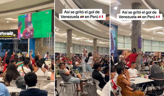 Venezolanos celebraron gol de la Vinotinto en centro comercial de PERÚ: “Ay, mi Peruzuela”