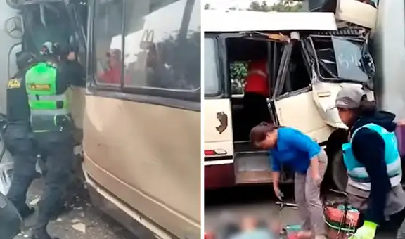 San Juan de Lurigancho: cúster informal impacta contra bus del Corredor Morado y deja 12 heridos