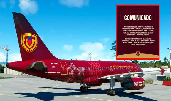Avión de la Vinotinto no despega del Jorge Chávez porque no le autorizan recargar combustible