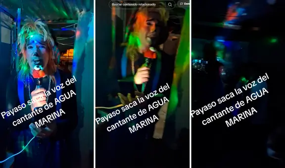 Payasito anima fiesta y emociona a invitados al imitar a cantante de Agua Marina