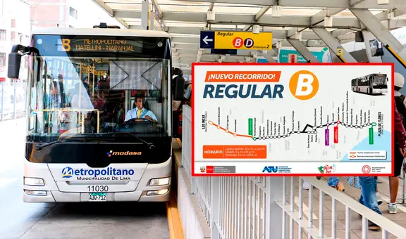 Metropolitano: ATU anuncia cambios en la ruta B por inauguración de 4 nuevas estaciones