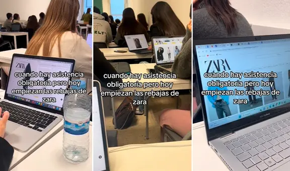 Universitarios aprovechan el Black Friday para ver las ofertas en plena clase: “Y la queso”