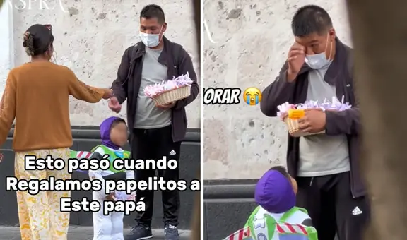 Padre llora tras recibir papelito con mensaje de aliento en Arequipa: "Tus oraciones sí importan"