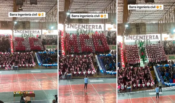 Estudiantes de Ingeniería Civil de U. de Huánuco impactan por espectacular barra a ritmo de 'Triciclo Perú'