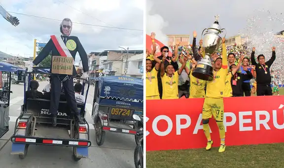“Arrelucea presidente”: hinchas de ADA pasearon peculiar muñeco tras el título de Copa Perú