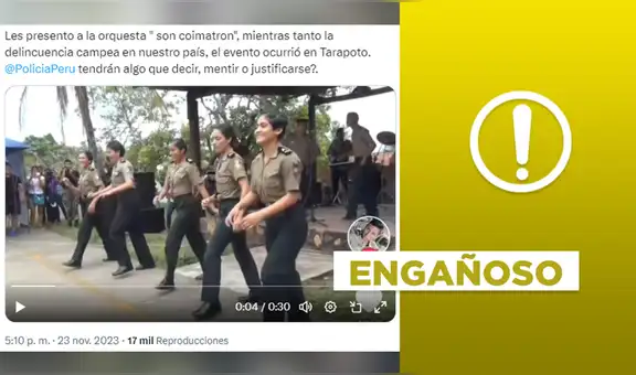 Video no muestra a “policías bailando” en actual estado de emergencia en algunas zonas de Perú