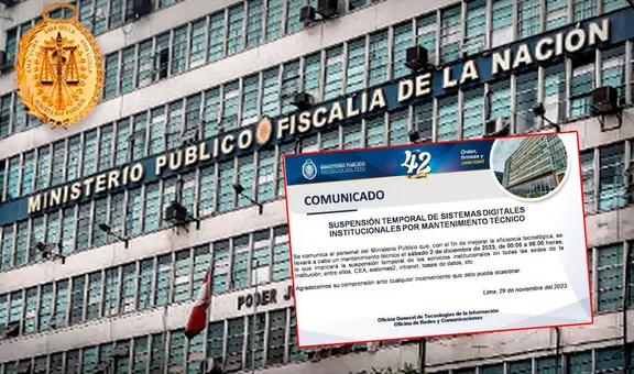 Fiscalía suspende su sistema digital por "mantenimiento" en plena investigación contra Patricia Benavides