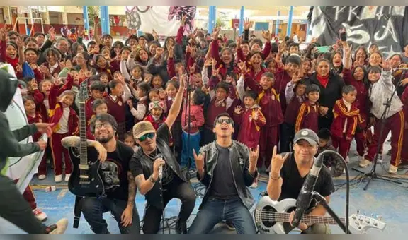 “Dile no al reguetón”: banda de rock ofrece conciertos gratuitos en colegios de Cusco