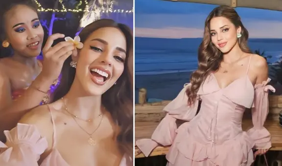 Luciana Fuster causa revuelo al llegar a Bali: policías la escoltaron por la isla