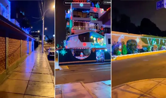 Familia sorprende con extraordinaria decoración de su vivienda por Navidad: "La real casa de Papá Noel"
