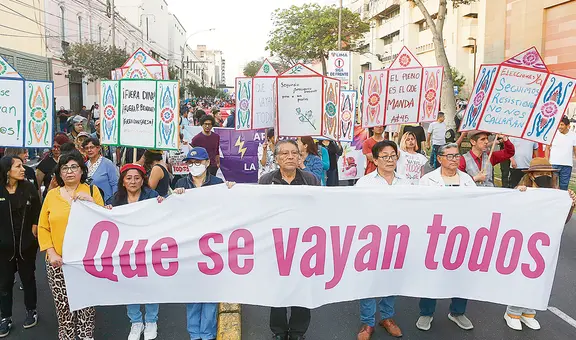 Marcha contra Dina Boluarte, el Congreso y la fiscal Patricia Benavides