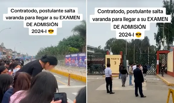Postulante salta baranda de seguridad de la UNMSM para llegar a tiempo a su examen de admisión