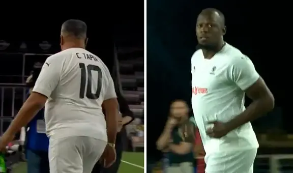 El video viral del que habla todo el mundo: Bolt ingresó por 'Chiqui' Tapia en partido de leyendas