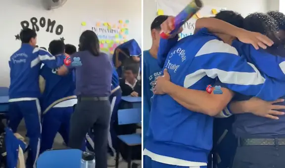 Escolares de Ica fingieron pelea para sorprender a profesor de Literatura: “Una gran persona”