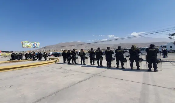 Paro nacional: aeropuertos de Arequipa y Juliaca operan con fuerte resguardo policial