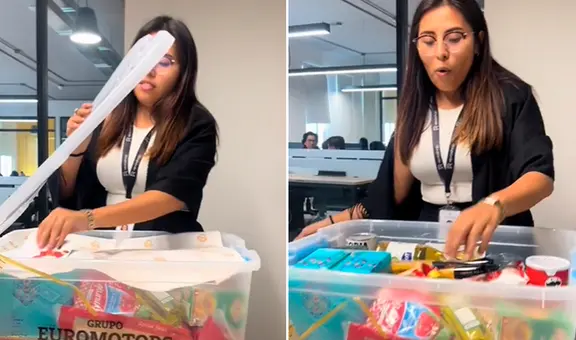 Peruana muestra canasta que le dieron en Euromotors y en redes dicen: "Esta sí contiene productos básicos"