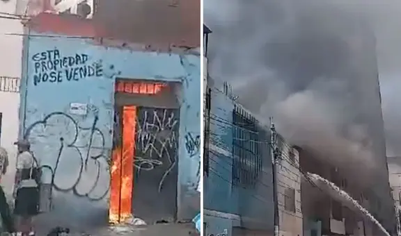 Incendio cerca a Mesa Redonda: se registra siniestro en almacén ubicado en Cercado de Lima