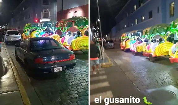 Gusanito se pasea por el centro histórico de Trujillo y en redes quedan sorprendidos: "Es un caos"
