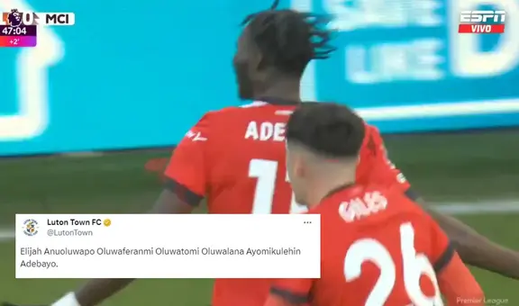 Luton sorprendió al City con gol de un jugador cuyo nombre no cabe en este titular