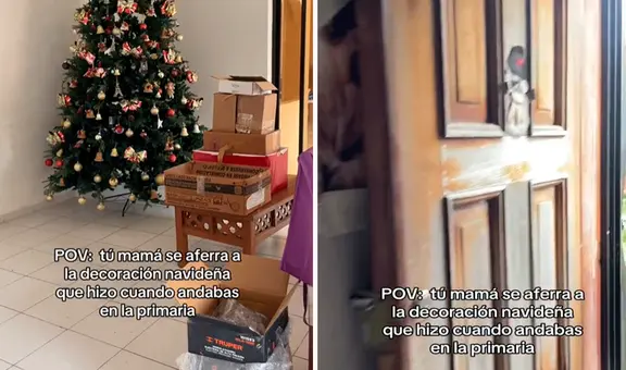 Conserva adorno navideño que su hijo hizo en primaria y en redes le dicen: "Pensé que era brujería"