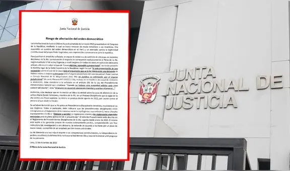 JNJ alerta posible "quiebre del régimen democrático" por accionar del Congreso