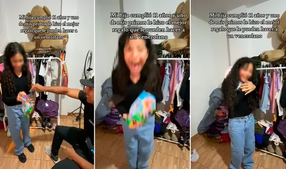 Niña de VENEZUELA que vive en Perú se emociona al recibir un kilo de caraota: "El mejor regalo de cumpleaños"