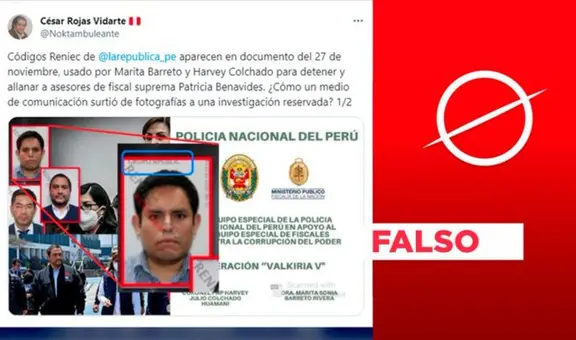 Es falso que hubo filtración entre LR y fiscales: imagen corresponde a nota periodística meses antes de operación Valkiria