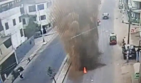 Fuga de gas en plena vía pública en Villa El Salvador causó alarma en vecinos