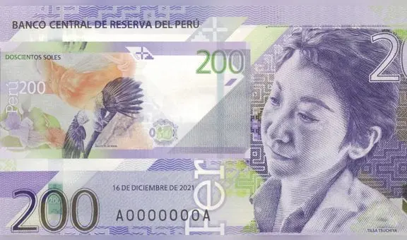 BCRP lanza nuevo billete de S/200 con la imagen de la pintora Tilsa Tsuchiya Castillo