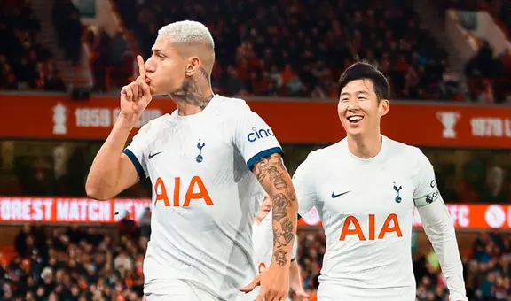 Con un gol de Richarlison, Tottenham venció 2-0 a Nottingham Forest por la Premier League