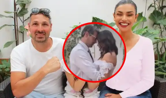 Claudia Portocarrero y su esposo holandés Michael Witkamp bailan romántica canción en su boda