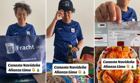 Exfutbolista peruana muestra canasta navideña de ALIANZA LIMA y usuarios reaccionan: “Faltan los focos y bengalas”
