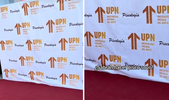 Estudiantes confunden banner de Psicología con ‘Piscología’ y en redes bromean: “¿Sabrán hacer pisco sour?”