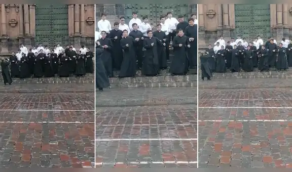 Sacerdotes la 'rompen' bailando villancicos en la plaza Mayor de Cusco: “¡Qué buen ritmo!”