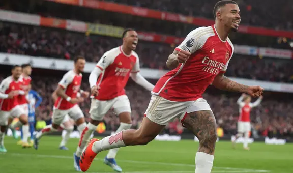 Arsenal ganó 2-0 a Brighton y continúa en lo más alto de la Premier League