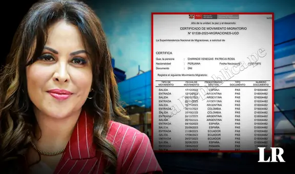 Patricia Chirinos abandona el país tras asegurar que iban a pedir detención en su contra